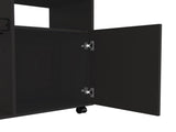 DEPOT E-SHOP Opal Kitchen Cart, Single Door Cabinet, Four Casters, Black B097133124