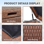 ZUN Factory Wholesale Brown 140 Gallon Rattan Patio Storage Boxes Outdoor Waterproof Garden Box For Pool W1828P151792