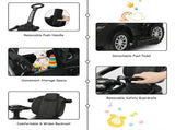 3-in-1 Kids Ride On Push Car for 12-36 Months Removable Handle Anti-Roll Board Horn Music Black 97867982