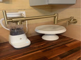 Gold Pot Filler Faucet Wall Mount Kitchen Folding Faucet with Double Joint Swing Arms, Two Handle 25957529