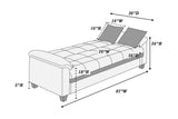 Contemporary Living Room Adjustable Chocolate Color Microfiber Plush Storage Couch 1pc Futon HS00F7889-ID-AHD
