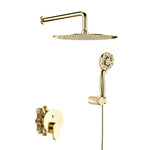 ZUN 10" Rain Shower Head Systems, Dual Shower Heads, Gold,Wall Mounted shower W1243136670