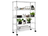 5-Layer Chrome Plated Iron Shelf with 1.5" Nylon Wheels 165*90*35 Chrome 36215778