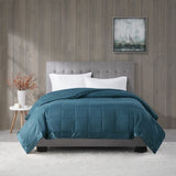Lightweight Down Alternative Blanket with Satin Trim B03598531