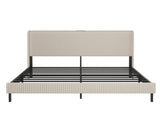 King Size Platform Bed , Metal Bed Frame with Charging Station, No Box Spring Needed, , Noise W636P288882