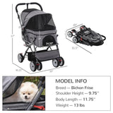 ZUN Dog Stroller /small animal cage/Pet cages （Prohibited by WalMart） 47054651