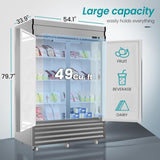 2 Door 49 Cu.Ft Commercial Refrigerator Dynamic Cooling OmniSmart Temperature Control 3341 W1192P248456