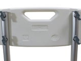 Medical Bathroom Safety Shower Tub Aluminium Alloy Bath Chair Seat Bench with Removable Back White 46933566