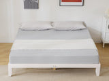 Basic bed frame Painted pine wood Washed white Full 189*136*30.5cm Wooden bed Single bed 00907000