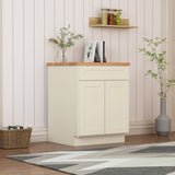 27"in W x 24"in D x 34.5"in H in Antique White Plywood Ready to Assemble Kitchen Base Cabinet T3210P296356