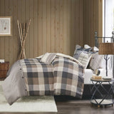 King/Cal King 6 Piece Herringbone Duvet Cover Set B03597354