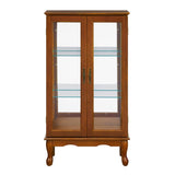 Curio Cabinet Lighted Curio Diapaly Cabinet with Adjustable Shelves and Mirrored Back Panel, W169391690