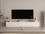 Floating TV Stand Wall Mounted with 16 Color LEDs,69" Modern TV Stand, Floating TV Cabinet W1321P292557