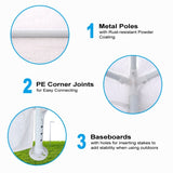 3 * 3m 4 sided , spiral tube pergola made of white PE fabric, 10'x10 'party tent with 4 89245309