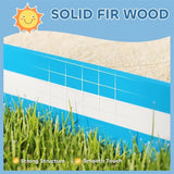 Blue Kids Sandbox with 4 Corner Seats,52" x 52" x 6" 76812357