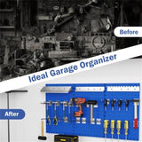 Navy Wall-Mounted Pegboard Wall Organizer Kit 4 ft.Metal Toolboard WALMART 34233608