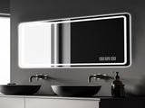 60X28 Inch LED Bathroom Mirror Vanity Mirrors with Front Lights Wall Mounted Anti-Fog Frameless Make W2071P402181