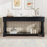 ZUN Console Table 63" Long Console Table with Drawers and Shelf for Entryway, Hallway, Living Room 84320608