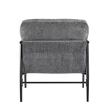 27.56" Modern Accent Chair with Plush Cushions, Minimalist Metal Frame, and Wooden Armrest Design N767P215306R