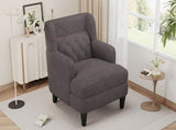 Upholstered Accent Chair Tufted Armchair for Living Room and Bedroom, Russet Brown N763P193158D