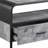 Raziela Concrete Gray & Black Finish TV Stand B2726P272968