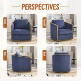 COOLMORE Corduroy Barrel Chair, Comfortable Accent Sofa Chair for Living Room, 360 Degree W395P220273