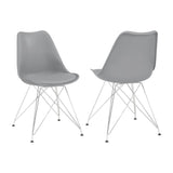 Set of 2 Polypropylene Side Chairs, Grey B016P223225