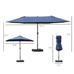 ZUN Outdoor beach umbrella/Double-Sided Market Umbrella （Prohibited by WalMart） 51516965