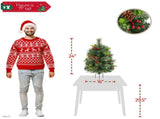Set of 2 2FT Pre-lit Outdoor Pathway Christmas Trees with Stakes, Red Berries and 27630862