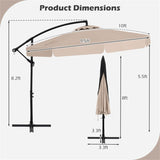 10 Feet Patio Cantilever Umbrella 87450547