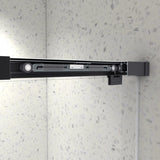 6076 Inch North American Frameless Double Sliding Matte Black Shower Door With Adjustable Soft W2517P280671