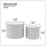 MDF with ash/oak/walnut veneer side table/coffee table/end table/nesting table set of 2 for living W87656938