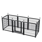 ZUN Dog Playpen 8 Panels 32" Height Heavy Duty Dog Fence Puppy Pen for Large Medium Small Dogs Indoor W578P187933