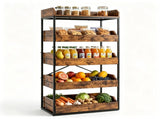 5-Tier Industrial Storage Rack with 4 Drawers, Metal & Engineered Wood Kitchen Pantry Organizer with 70599120
