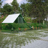 26'Lx6.7'Wx6.6' ft Large Metal Chicken Coop, Walk-in Chicken Run, Galvanized Wire Poultry Chicken W2505P197224