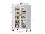 Open-door kitchen shelving Floor-to-ceiling multilevel household microwave storage cabinet bowls W509P164654