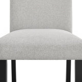 Transitional Fabric Upholstered Counter-Height Dining Chair 2pc Set Black Grey B011P287484