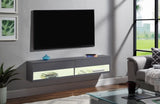 ZUN Grey Floating TV Stand with LED Light B062P215425