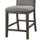 Modern Grey Dining Chairs Kitchen Set of 2pc High Chairs Upholstered Fabric Foam Cushion Dining Room B011P314243