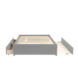 FULL BED WITH TWIN SIZE TRUNDLE AND TWO DRAWERS FOR GREY COLOR W69732770