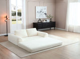 2-in-1 Folding Convertible Sofa Bed, Modern Corduroy Sleeper Couch with 2*pillows, Futon Modular W1117P415675