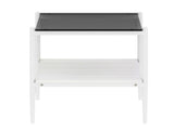 Set of 2 Rectangle End Table, Tempered Glass Tabletop with MDF layer, Modern Table for Living Room , W241P184250