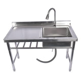 47.2 Inch Commercial Kitchen Prep & Utility Sink for Restaurant Kitchen Dual Bowl Style 51504696