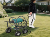 Heavy Duty Garden Hose Reel Cart with 10" Pneumatic Wheels, Large Capacity Hose Winder with Storage 20493154