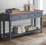 60 inch Sofa Table, No Assembly Required, Corduroy Blue Finish B108P193075