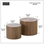 ZUN MDF with ash/oak/walnut veneer sidetable/coffee table/end table/ottoman W87639977