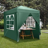 ZUN 2 x 2m Two Doors & Two Windows Practical Waterproof Right-Angle Folding Tent Green 59898068