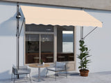 78.7"D x 47.2"W x"H Retractable Awning Khaki 14682599