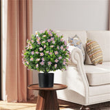 2 Pack Lifelike Artificial Potted Plants - Purple 85748431