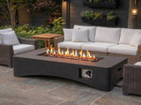 56" Propane Fire Pit, Rectangular Outdoor Gas Fire Pit 50,000 BTU, Modern Minimalist Fire W5727P464547